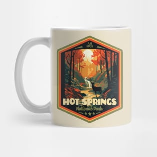 Hot Springs National Park Vintage WPA Style National Parks Art Mug